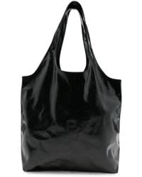 A.P.C. - A. P.C. Logo-Print Patent-Finish Tote Bag - Lyst