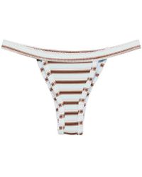 Frankie's Bikinis - Stripe-Pattern Bikini Bottoms - Lyst