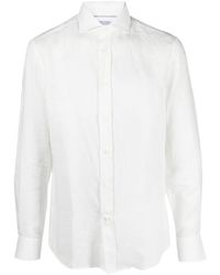 Brunello Cucinelli - Buttoned-Up Linen Shirt - Lyst