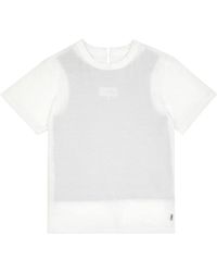 MM6 by Maison Martin Margiela - T-Shirt With Layered Design - Lyst
