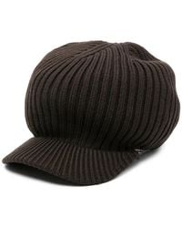 Y-3 X Wales Bonner - X Wales Bonner Ribbed-Knit Peaked Hat - Lyst