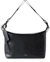 Furla - Logo-Print Leather Shoulder Bag - Lyst