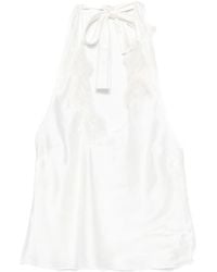 SIR. - Montparnasse Lace-Trim Halterneck Top - Lyst
