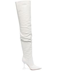 white under the knee boots