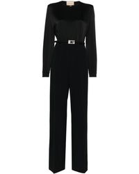 Gucci - Belted Long Jumpsuit - Lyst