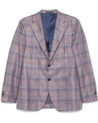 Caruso - Plaid-Check Blazer - Lyst