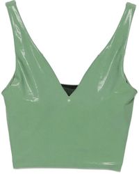 MACRON - V-Neck Cropped Performance Top - Lyst