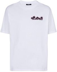 Balmain - Club-print Cotton T-shirt - Lyst