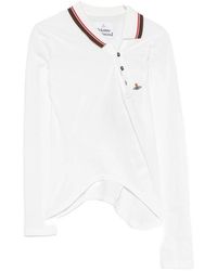 Vivienne Westwood - Orb-Embroidered Asymmetric Polo Shirt - Lyst