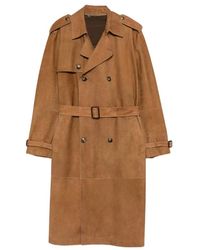 Canali - Belted Double-Breasted Jacket - Lyst