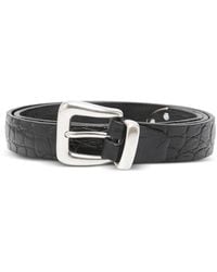 Eraldo - Crocodile-Effect Buckle Belt - Lyst