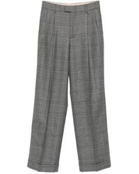 Berwich - Pleated Checked Trousers - Lyst
