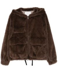Tela - Hooded Faux-Fur Jacket - Lyst