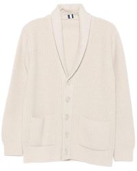 Fedeli - Ribbed-Knit Shawl-Collar Cardigan - Lyst