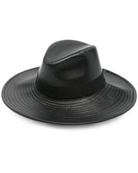 Borsalino - Leather Fedora Hat - Lyst