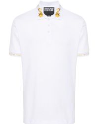 Versace - Watercolor Couture-Print Polo Shirt - Lyst