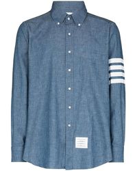 Thom Browne - 4-Bar Straight-Fit Chambray Shirt - Lyst