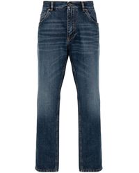 Dolce & Gabbana - Logo-Plaque Straight-Leg Jeans - Lyst
