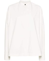 Jil Sander - Band-Collar Cotton Shirt - Lyst