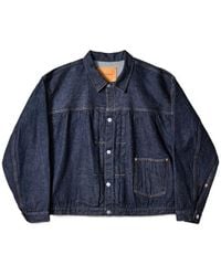Kaptain Sunshine - Denim Tracker 1P Buttoned Cotton Jacket - Lyst