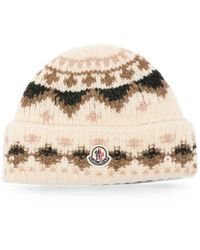 Moncler - Fair Isle-Knit Beanie Hat - Lyst