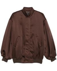 FEDERICA TOSI - Satin-Finish Oversized Bomber Jacket - Lyst