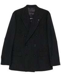 Lardini - Pinstripe Double-Breasted Blazer - Lyst