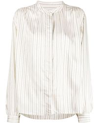 Isabel Marant - Striped Band-collar Shirt - Lyst