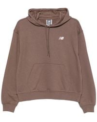 New Balance - Drawstring Hooded Sweatshirt - Lyst