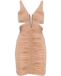 Elisabetta Franchi - Ruched Cutout-Detail Mini Dress - Lyst