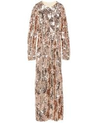 Rabanne - Sequin-Embellished Long-Sleeve Maxi Dress - Lyst