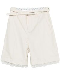 Vivetta - Belted Lace Shorts - Lyst