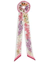 Ferragamo - Silk Scrunchie With Ribbon Hair Accessories - Lyst