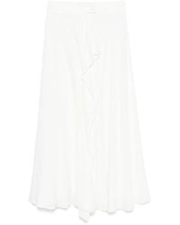 DE SANTIS - Draped Midi Skirt - Lyst