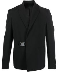 1017 ALYX 9SM - Black Stretch Virgin Wool Blend Tailored Blazer - Lyst