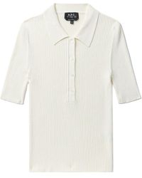 A.P.C. - Danae Pima Cotton Polo Shirt - Lyst