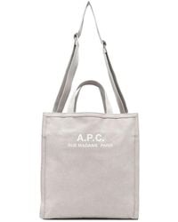 A.P.C. - A. P.C. Logo-Print Tote Bag - Lyst
