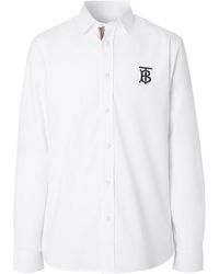 Burberry Embroidered Logo Shirt - White
