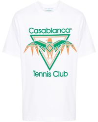 Casablancabrand - Playful Eagle-Print Cotton T-Shirt - Lyst
