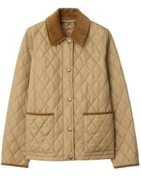 Burberry - Quilted Jacket Sand/Flax - Lyst