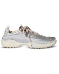 Miu Miu - Bubble Technical Fabric And Suede Sneakers - Lyst