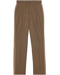 Burberry Houndstooth Check Tailored Pants - Brown