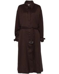 LA PISCINE - Belted Oversized-Collar Jacket - Lyst