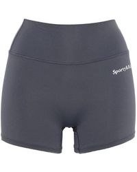 Sporty & Rich - Logo-Print High-Waisted Shorts - Lyst