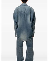 Maison Mihara Yasuhiro - Kids Sticker Printed Denim Shirt - Lyst