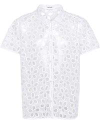 Bode - Primrose Floral-Lace Shirt - Lyst