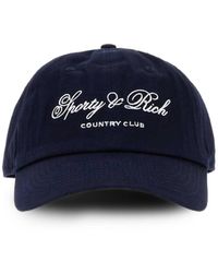 Sporty & Rich - Maeve Club Logo-Embroidered Cap - Lyst