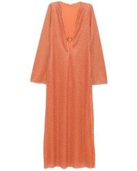 Oséree - Lurex-Detail Cut-Out Dress - Lyst
