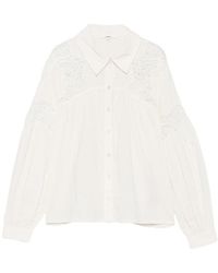 Ba&sh - Roseannie Lace-Panelled Ruffled Blouse - Lyst