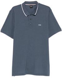 BOSS - Cotton-Piqué Polo Shirt With Contrast Tipping - Lyst